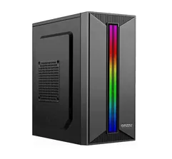 Корпус mATX Б_БП Ginzzu B350 (USB, Audio,RGB Led, черный)