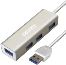 HUB GR-517UB Ginzzu USB 3.0, 4 порта USB3.0, 20см кабель