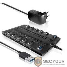 HUB GR-328UAB Ginzzu USB 3.0/2,0 28 port + adapte