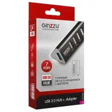 Хаб-разветвитель USB Ginzzu GR-315UB 7 ports