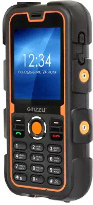 Мобильный телефон GINZZU R62 черный оранжевый