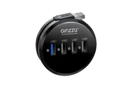 Контроллер HUB GR-314UB Ginzzu USB 3.0/2.0, 4 port (1xUSB3.0+3xUSB2.0)
