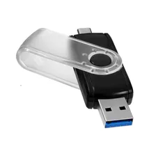 Картридер внешний Ginzzu GR-588UB черный USB3.0/Type C OTG SD/microSD/MMC