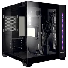 Корпус Ginzzu V320 mATX, зак. стекло, RGB подсветка, без БП